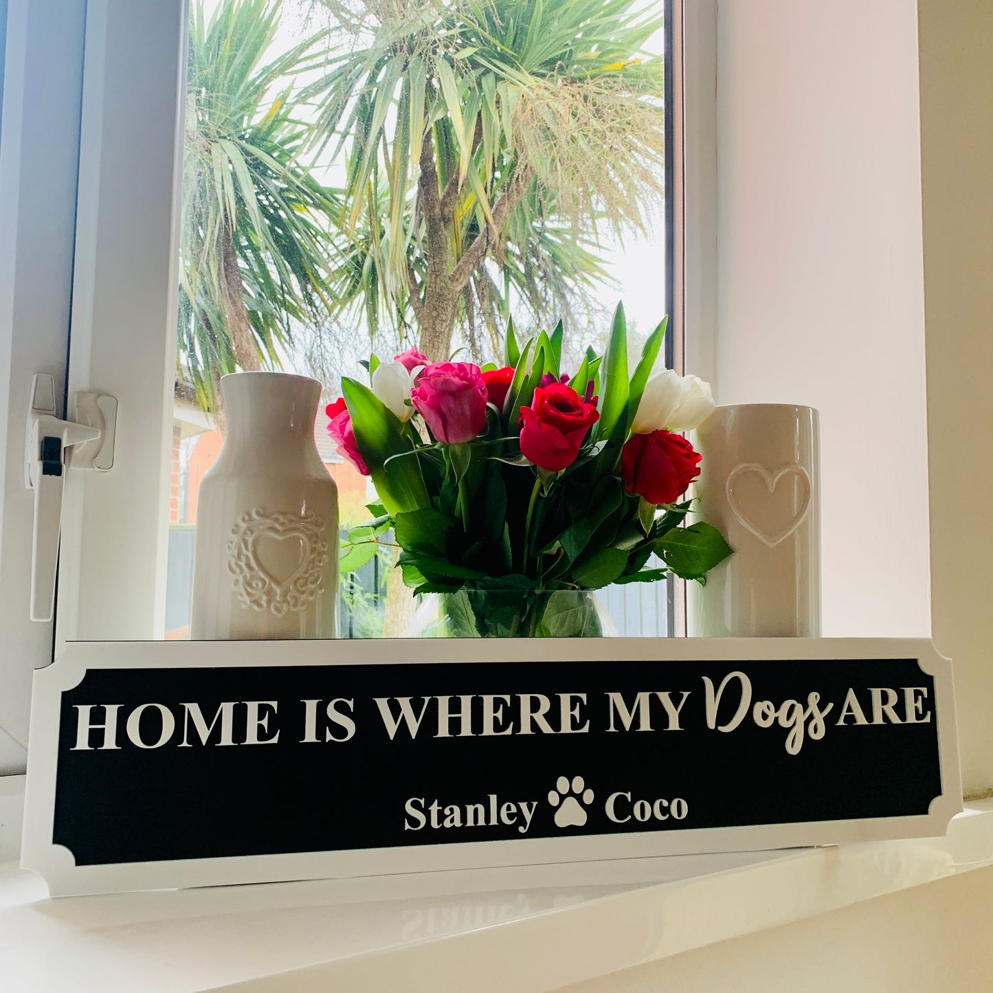 Personalised 3D Railway / Street Sign - Home Is Where My / Our Dogs Are