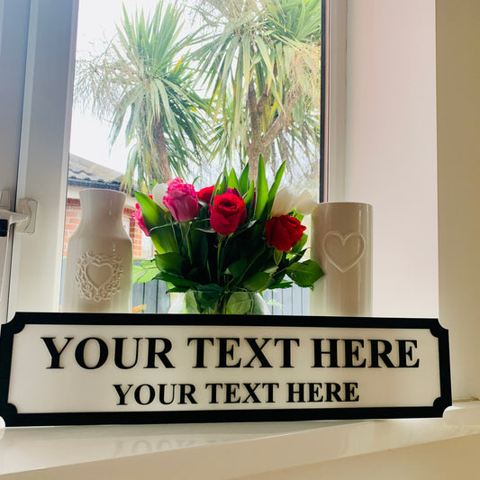 Personalised 3D Railway / Street Sign - Your Text