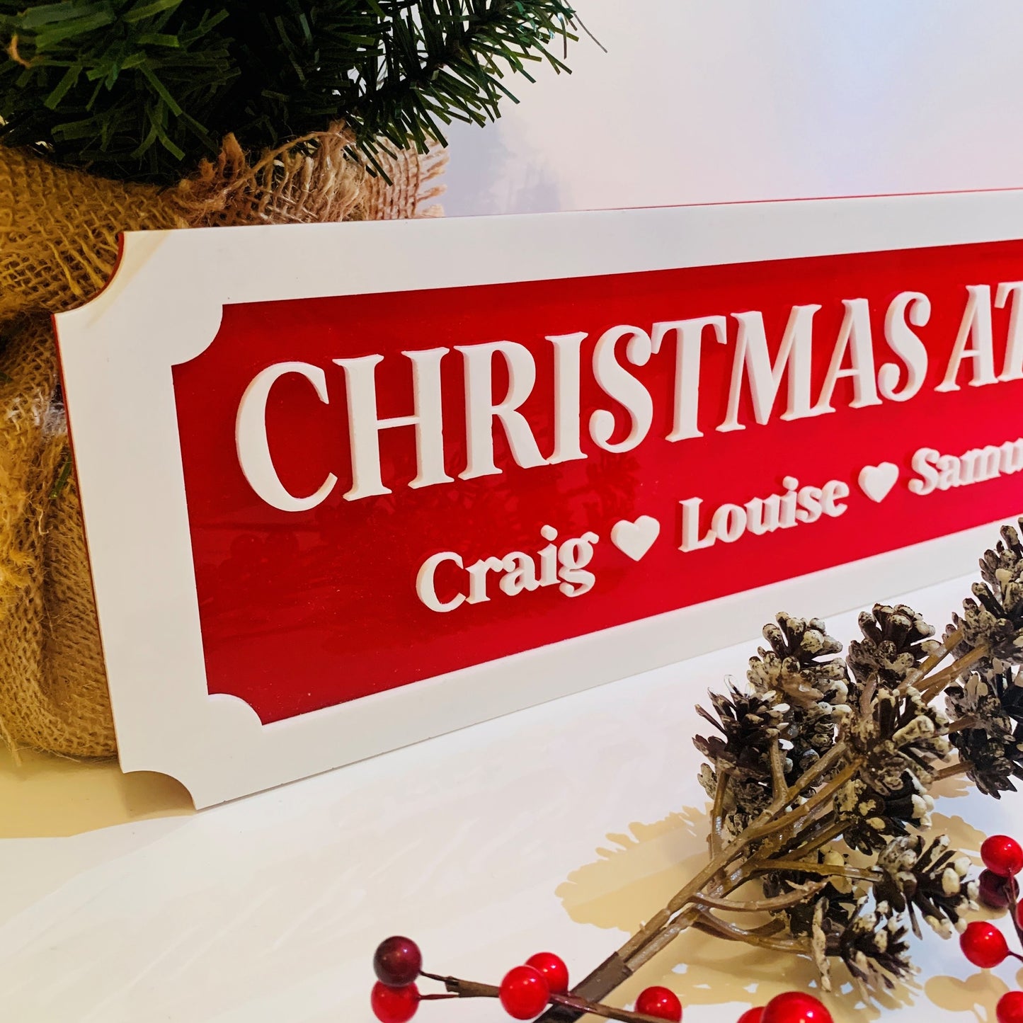 Personalised 3D Railway / Street Sign - Christmas At Sign