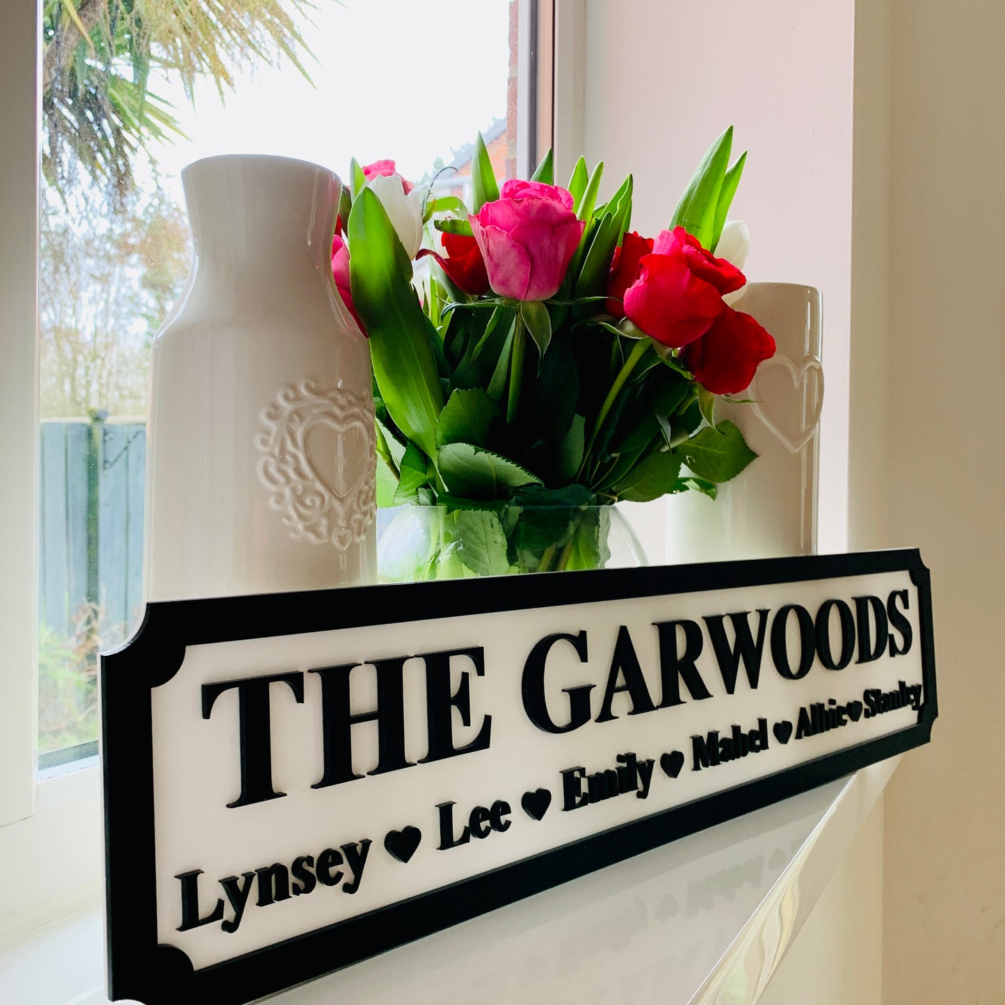Personalised 3D Railway / Street Sign -  The Family Surname and First Names