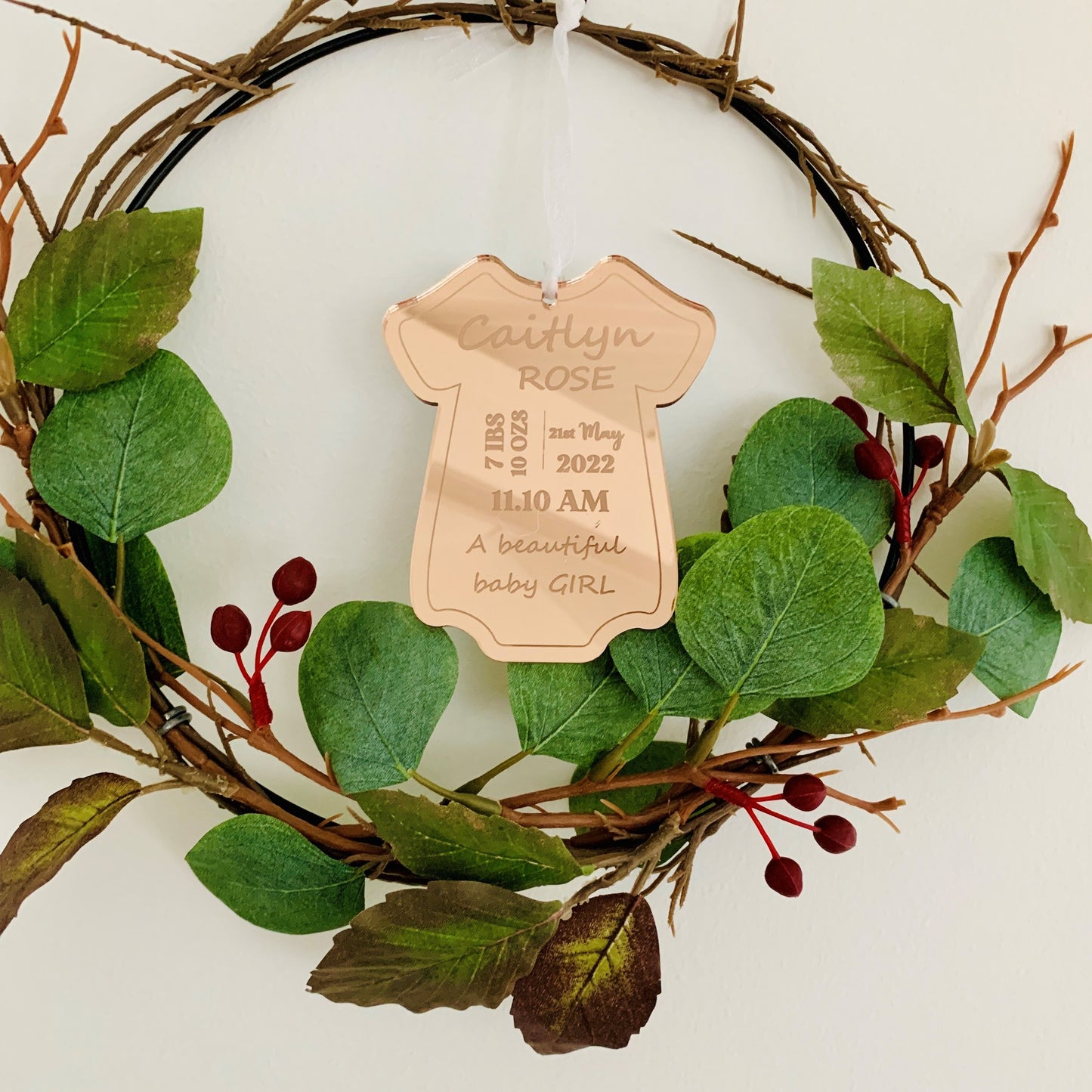 Personalised Baby Grow Hanging Decoration