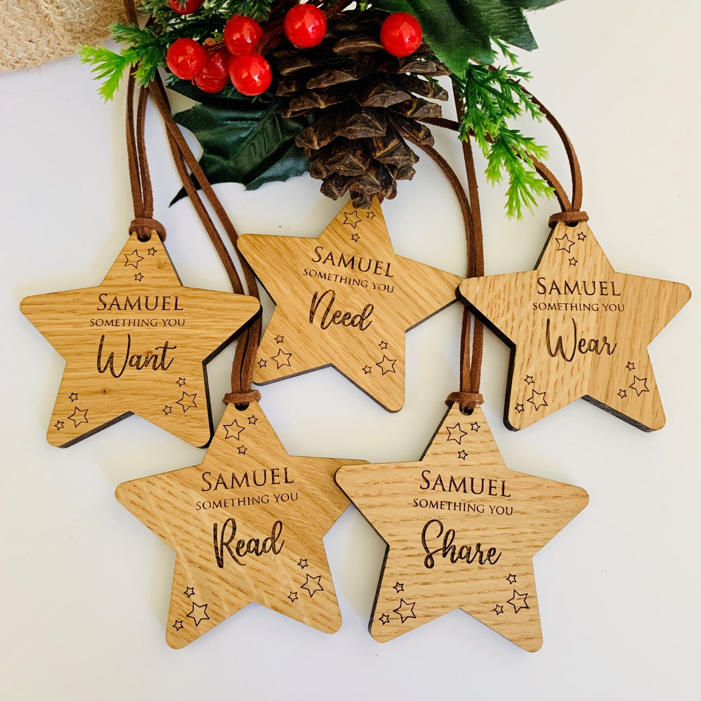 Personalised Something you Want, Need, Wear, Read and Share gift tags
