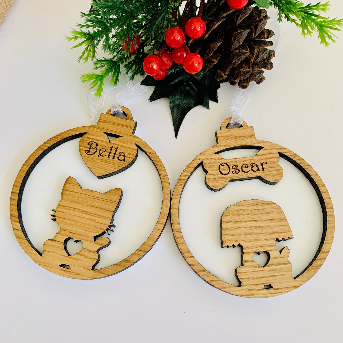 Personalised 3D Dog Silhouette Bauble