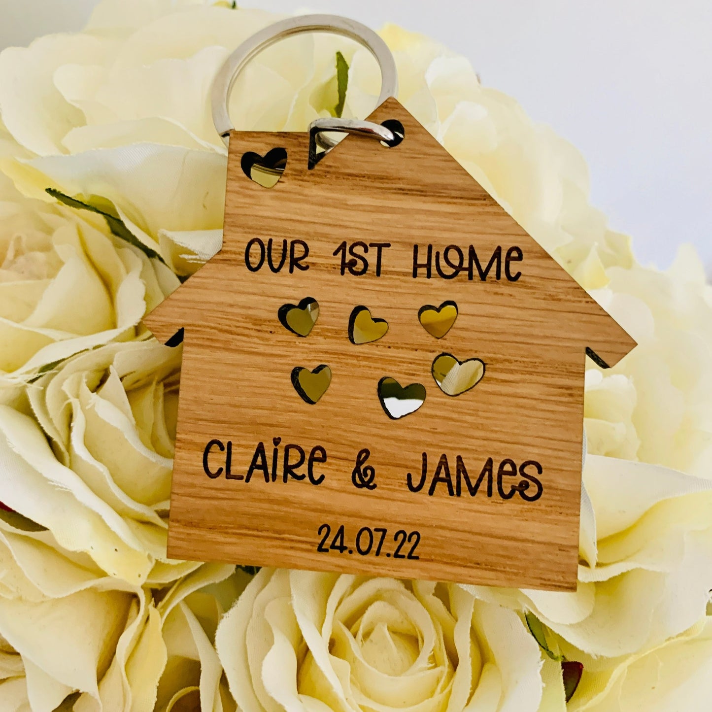 Personalised Our First Home Key Ring