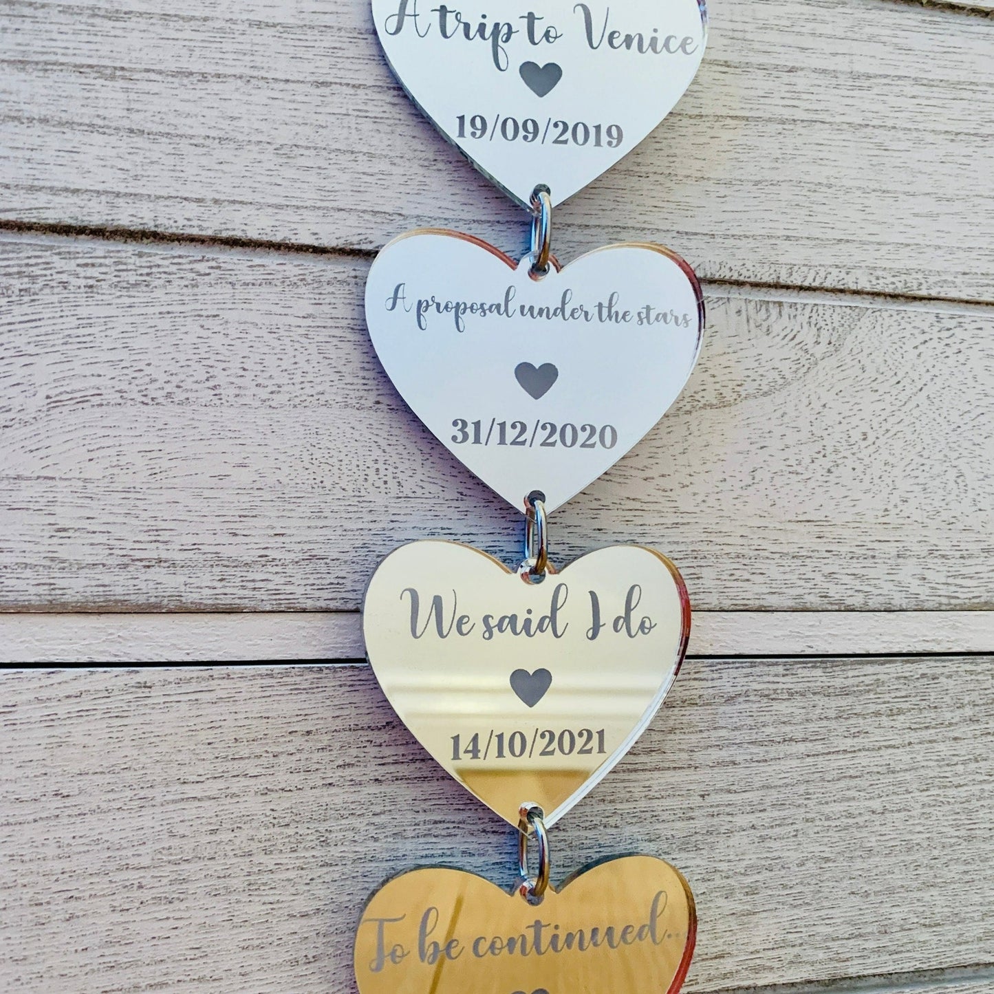 Personalised Couples Story Hanging Decoration
