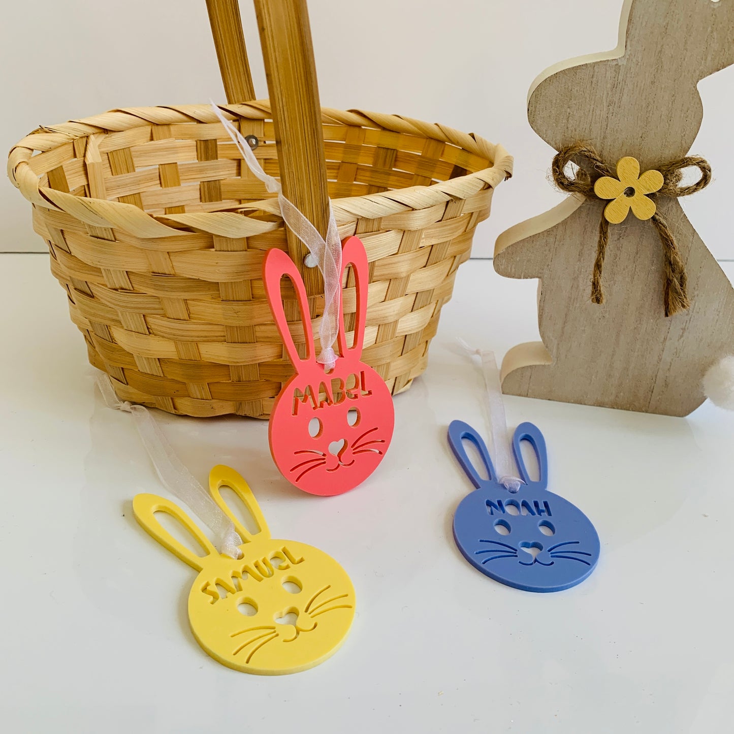 Personalised Easter Bunny Basket Tag/ Decoration