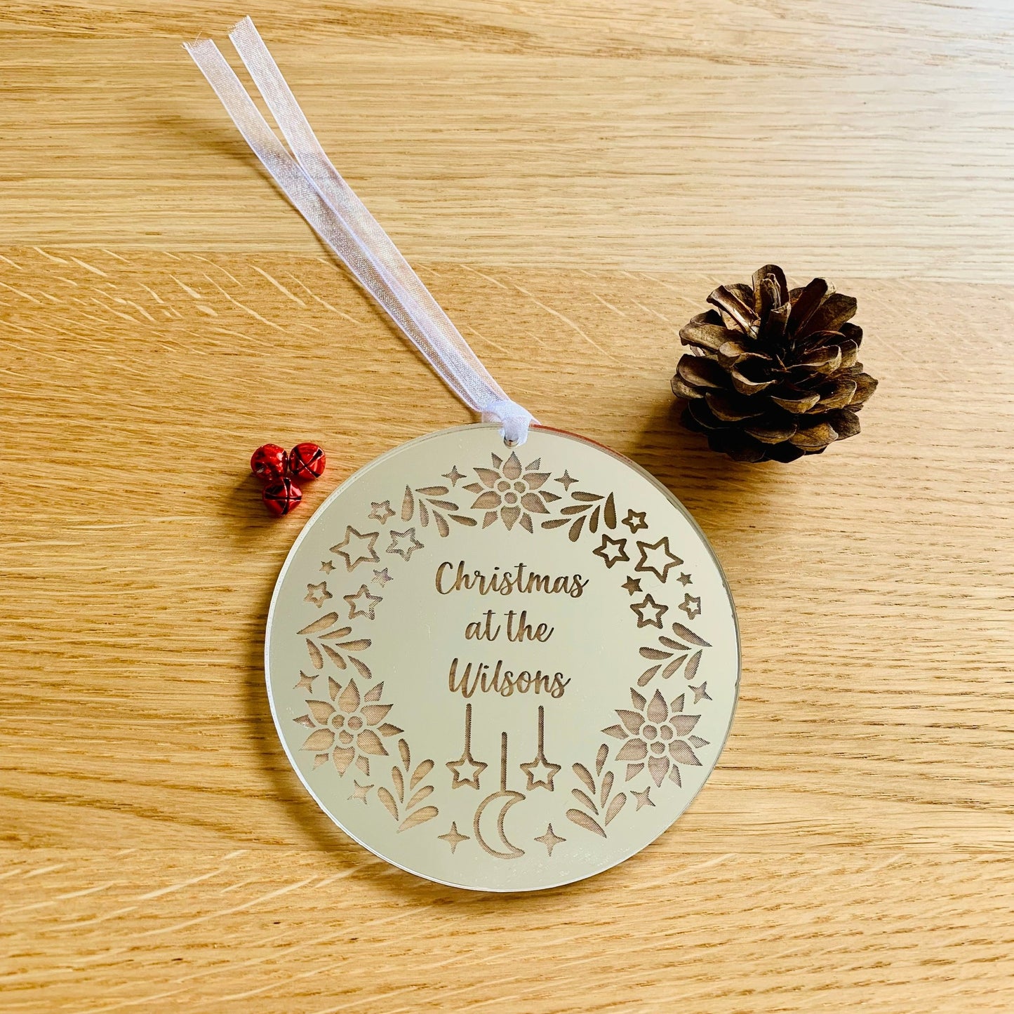 Personalised Christmas at Wreath Bauble