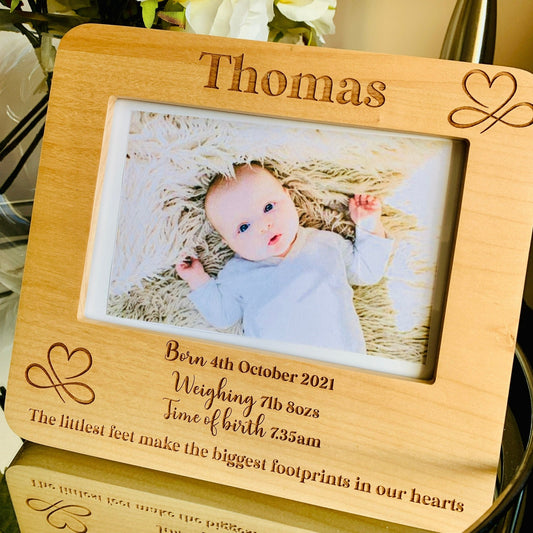 Personalised Wide Photo Frame