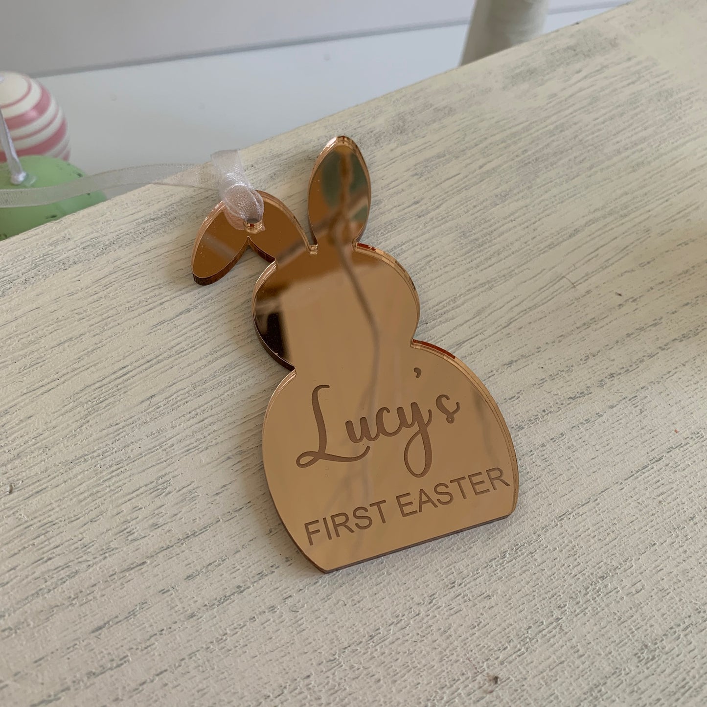 Personalised First Easter Bunny Decoration/ Basket Tag
