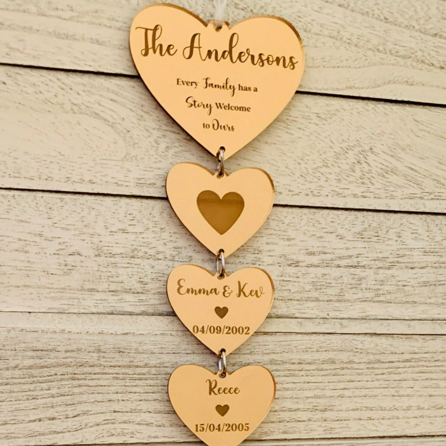 Personalised Family Story Hanging Decoration