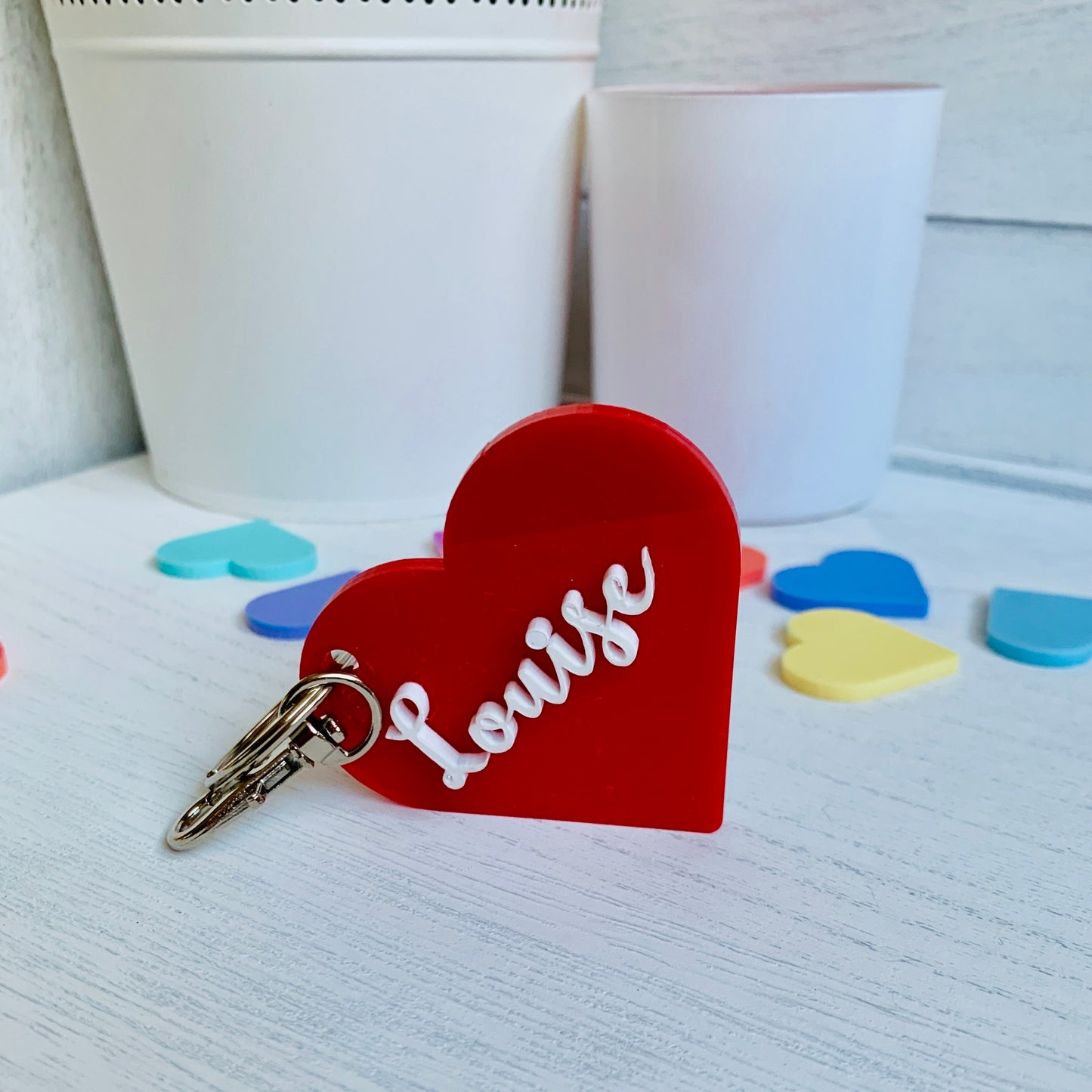 Personalised 3D Valentine Key Ring - Name